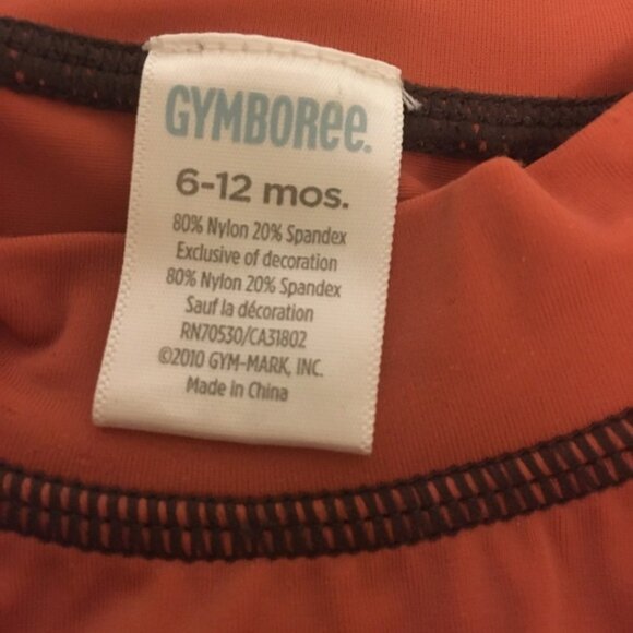 Gymboree Peace/Striped Rashgaurd and trunks 6-12M - Picture 5 of 7
